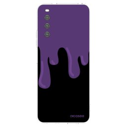Átlátszó szilikon tok az alábbi mobiltelefonokra Sony Xperia 10 IV 5G - Purple spooky
