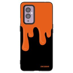 Fekete szilikon tok az alábbi mobiltelefonokra OnePlus 9 - Orange spooky