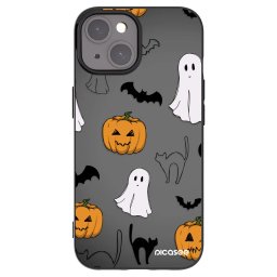 Fekete szilikon tok az alábbi mobiltelefonokra Apple iPhone 15 - Spooky crew