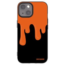 Fekete szilikon tok az alábbi mobiltelefonokra Apple iPhone 15 - Orange spooky