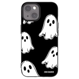 Fekete szilikon tok az alábbi mobiltelefonokra Apple iPhone 15 - Black ghosts
