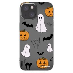 Átlátszó szilikon tok az alábbi mobiltelefonokra Apple iPhone 15 - Spooky crew