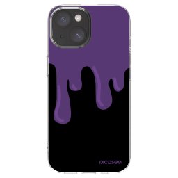 Átlátszó szilikon tok az alábbi mobiltelefonokra Apple iPhone 15 - Purple spooky