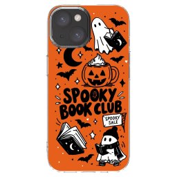 Átlátszó szilikon tok az alábbi mobiltelefonokra Apple iPhone 15 - Spooky book club