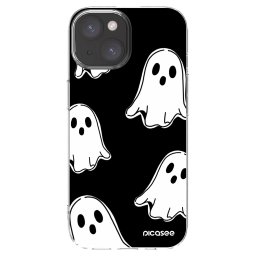 Átlátszó szilikon tok az alábbi mobiltelefonokra Apple iPhone 15 - Black ghosts