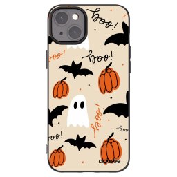 Fekete szilikon tok az alábbi mobiltelefonokra Apple iPhone 15 Plus - Halloween 26