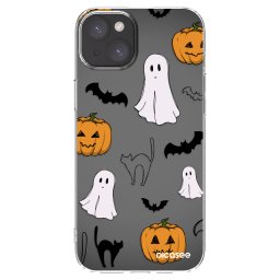 Átlátszó szilikon tok az alábbi mobiltelefonokra Apple iPhone 15 Plus - Spooky crew