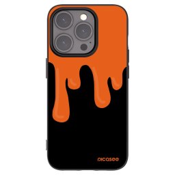Fekete szilikon tok az alábbi mobiltelefonokra Apple iPhone 15 Pro - Orange spooky