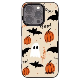 Fekete szilikon tok az alábbi mobiltelefonokra Apple iPhone 15 Pro - Halloween 26