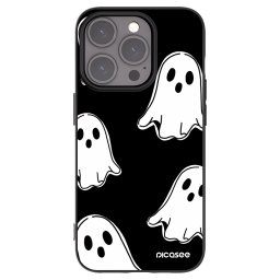 Fekete szilikon tok az alábbi mobiltelefonokra Apple iPhone 15 Pro - Black ghosts