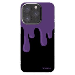 Átlátszó szilikon tok az alábbi mobiltelefonokra Apple iPhone 15 Pro - Purple spooky