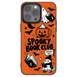 Fekete szilikon tok az alábbi mobiltelefonokra Apple iPhone 15 Pro Max - Spooky book club