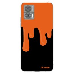 Átlátszó szilikon tok az alábbi mobiltelefonokra Motorola Edge 30 Neo - Orange spooky