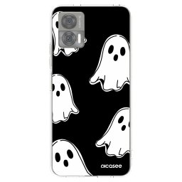 Átlátszó szilikon tok az alábbi mobiltelefonokra Motorola Edge 30 Neo - Black ghosts