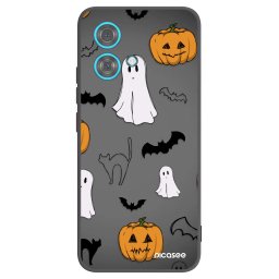 Fekete szilikon tok az alábbi mobiltelefonokra Motorola Edge 40 Neo - Spooky crew