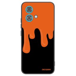 Fekete szilikon tok az alábbi mobiltelefonokra Motorola Edge 40 Neo - Orange spooky