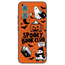 Fekete szilikon tok az alábbi mobiltelefonokra Motorola Edge 40 Neo - Spooky book club