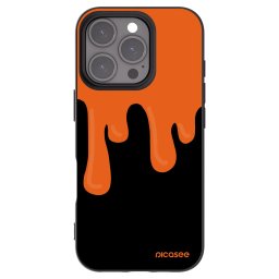 Fekete szilikon tok az alábbi mobiltelefonokra Apple iPhone 16 Pro - Orange spooky