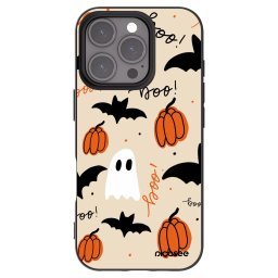 Fekete szilikon tok az alábbi mobiltelefonokra Apple iPhone 16 Pro - Halloween 26
