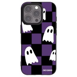 Fekete szilikon tok az alábbi mobiltelefonokra Apple iPhone 16 Pro - Ghosts