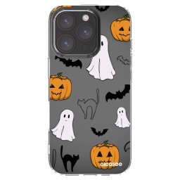 Átlátszó szilikon tok az alábbi mobiltelefonokra Apple iPhone 16 Pro - Spooky crew