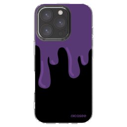 Átlátszó szilikon tok az alábbi mobiltelefonokra Apple iPhone 16 Pro - Purple spooky