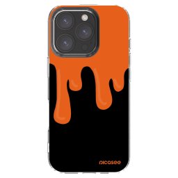 Átlátszó szilikon tok az alábbi mobiltelefonokra Apple iPhone 16 Pro - Orange spooky
