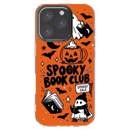 Átlátszó szilikon tok az alábbi mobiltelefonokra Apple iPhone 16 Pro - Spooky book club