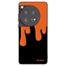 Fekete szilikon tok az alábbi mobiltelefonokra OnePlus 12 5G - Orange spooky