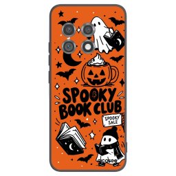Fekete szilikon tok az alábbi mobiltelefonokra OnePlus 11 5G - Spooky book club