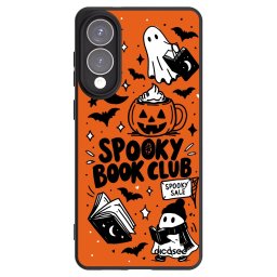 Fekete szilikon tok az alábbi mobiltelefonokra Samsung Galaxy S25 Edge 5G - Spooky book club