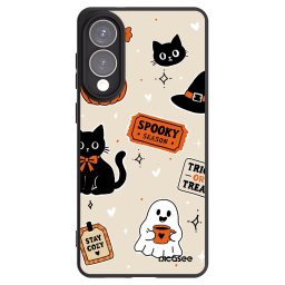 Fekete szilikon tok az alábbi mobiltelefonokra Samsung Galaxy S25 Edge 5G - Halloween stickers