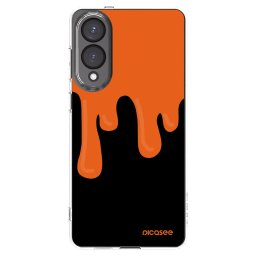 Átlátszó szilikon tok az alábbi mobiltelefonokra Samsung Galaxy S25 Edge 5G - Orange spooky