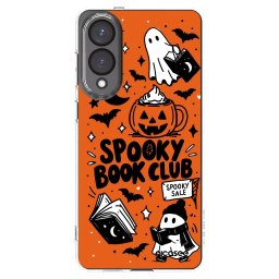Átlátszó szilikon tok az alábbi mobiltelefonokra Samsung Galaxy S25 Edge 5G - Spooky book club