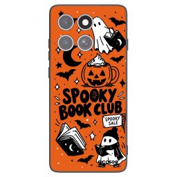 Fekete szilikon tok az alábbi mobiltelefonokra Motorola Edge 60 Pro - Spooky book club