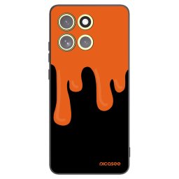 Fekete szilikon tok az alábbi mobiltelefonokra Motorola Moto G86 5G - Orange spooky