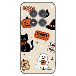 Fekete szilikon tok az alábbi mobiltelefonokra Xiaomi Redmi Note 15 Pro+ - Halloween stickers