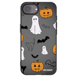 Fekete szilikon tok az alábbi mobiltelefonokra Apple iPhone 17e - Spooky crew
