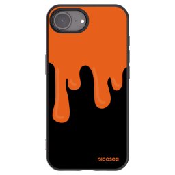 Fekete szilikon tok az alábbi mobiltelefonokra Apple iPhone 17e - Orange spooky