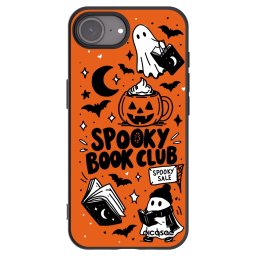 Fekete szilikon tok az alábbi mobiltelefonokra Apple iPhone 17e - Spooky book club