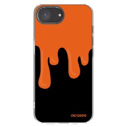 Átlátszó szilikon tok az alábbi mobiltelefonokra Apple iPhone 17e - Orange spooky
