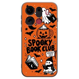 Fekete szilikon tok az alábbi mobiltelefonokra OPPO Find X9 Pro - Spooky book club