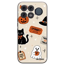 Fekete szilikon tok az alábbi mobiltelefonokra Xiaomi Poco F8 Ultra - Halloween stickers