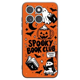 Fekete szilikon tok az alábbi mobiltelefonokra Motorola Edge 70 Fusion - Spooky book club