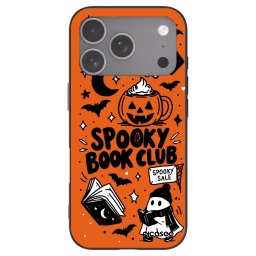 Fekete szilikon tok az alábbi mobiltelefonokra Apple iPhone 18 Pro - Spooky book club