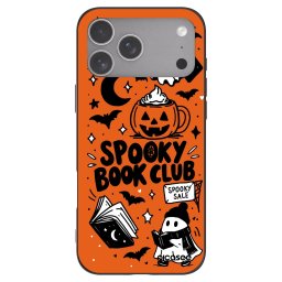Fekete szilikon tok az alábbi mobiltelefonokra Apple iPhone 18 Pro Max - Spooky book club
