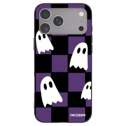 Fekete szilikon tok az alábbi mobiltelefonokra Apple iPhone 18 Pro Max - Ghosts