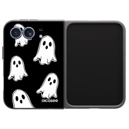 Fekete szilikon tok az alábbi mobiltelefonokra Apple iPhone Duo - Black ghosts