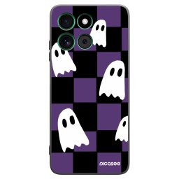 Fekete szilikon tok az alábbi mobiltelefonokra Motorola Moto G57 Power - Ghosts