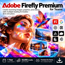 Adobe Firefly Premium for Teams 50k credits COM 10 - 49 User